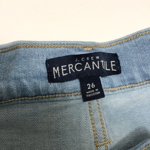𝅺J. Crew Mercantile Cutoff Denim Shorts 26 - Picture 7 of 11